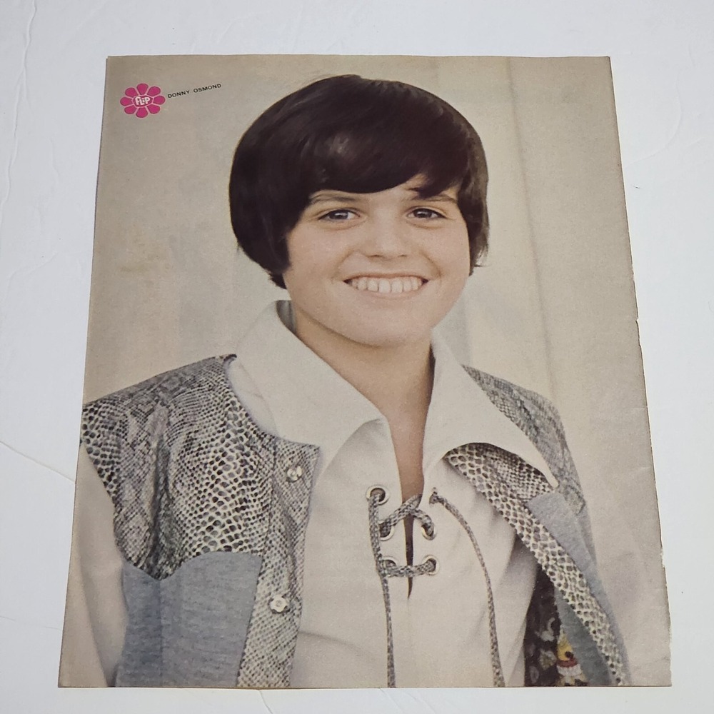 Donny Osmond Vintage 1971 FLIP Magazine Clipping Poster 8x11 Teen Idol Ephemera
